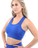 SALE! 50% OFF! Milano Seamless Sports Bra - Blue [MADE IN ITALY] - Size Small