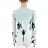 Women's Palm Tree Performance Rash Guard UPF 40+
