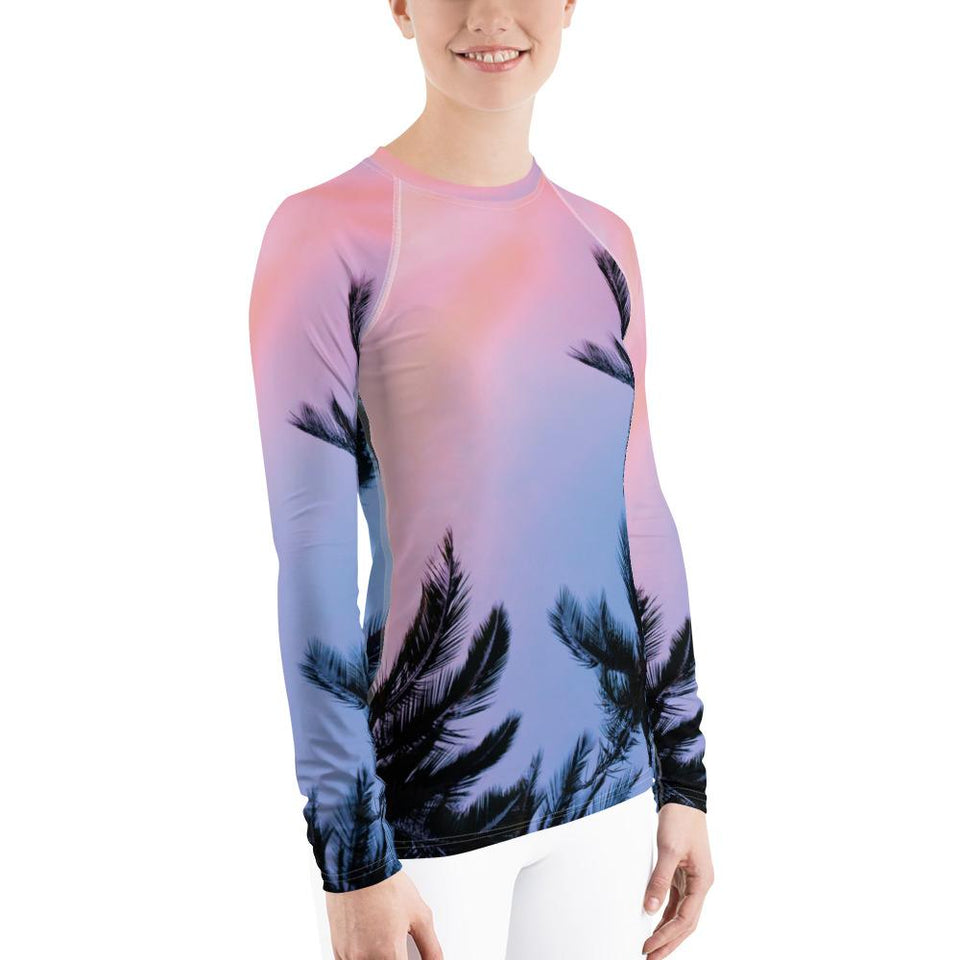 Women's Sunset Surf Performance Rash Guard UPF 40+