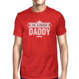 I'm a Proud Daddy Mens Red Cotton Round Neck Unique Design T-Shirt