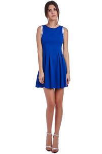 Blue Sleeveless Skater dress - Anthony's Emporium