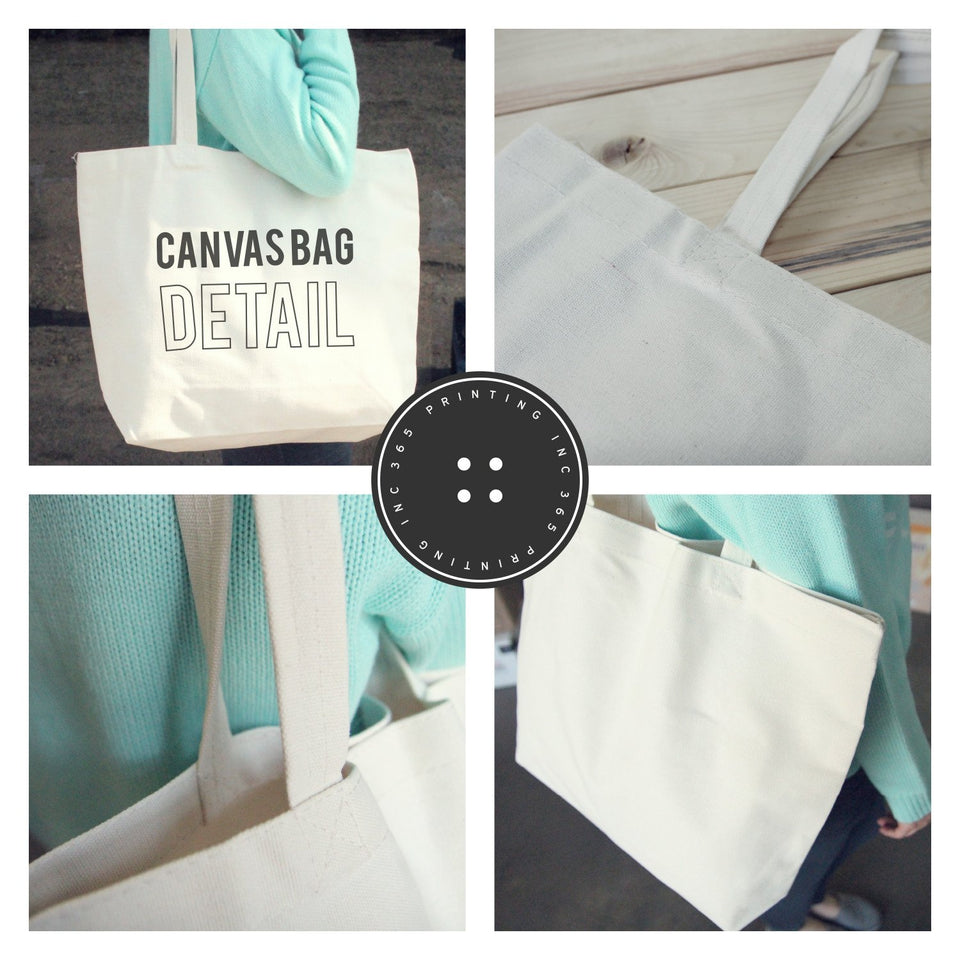 Nope Typography Canvas Bag Natural 100% Canvas Cute Tote for Girls