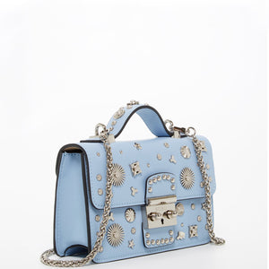 The Hollywood Light Blue Small Leather Bag