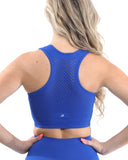 SALE! 50% OFF! Milano Seamless Sports Bra - Blue [MADE IN ITALY] - Size Small