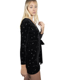 Gilcrest Starry Velvet Long Sleeve Mini Dress
