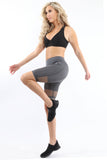 Malibu Seamless Activewear Short Leggings - Grey