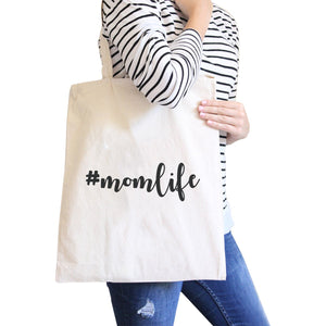 Momlife Natural Canvas Diaper Bag Unique Design for Soon to Be Moms