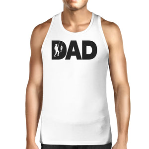 Dad Fish Mens White Graphic Tanks Unique Dad Gifts From Daughter