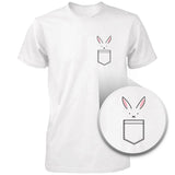 Bunny in Pocket Women's T-Shirt Easter Tee Cute Rabbit Pocket Printed Shirt