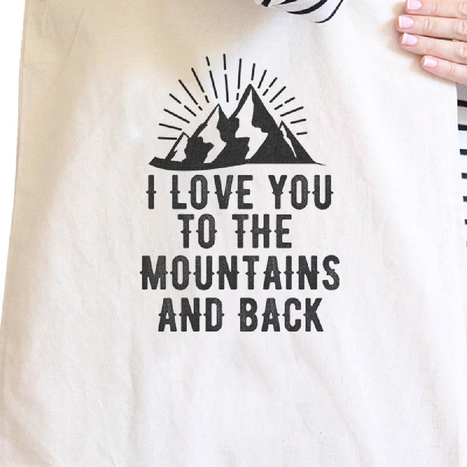 Mountain and Back Natural Canvas Bag Gift Ideas for Mountain Lovers