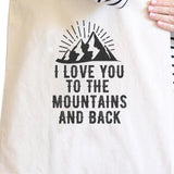 Mountain and Back Natural Canvas Bag Gift Ideas for Mountain Lovers