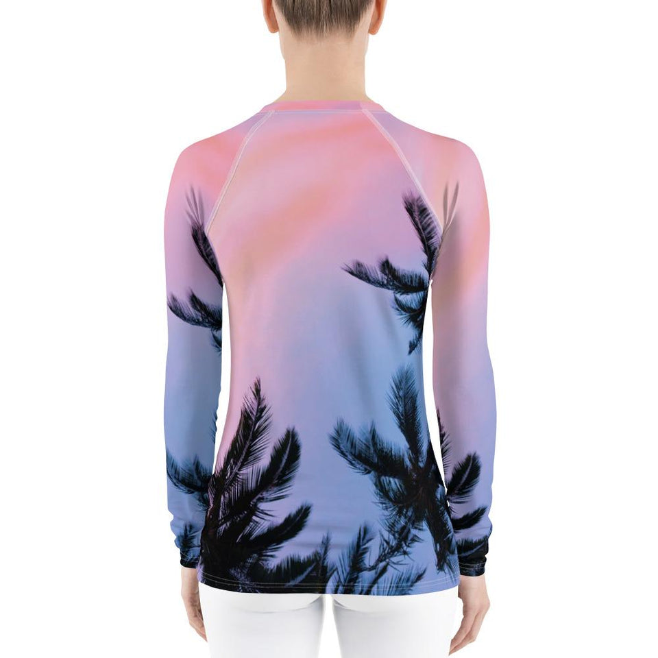 Women's Sunset Surf Performance Rash Guard UPF 40+