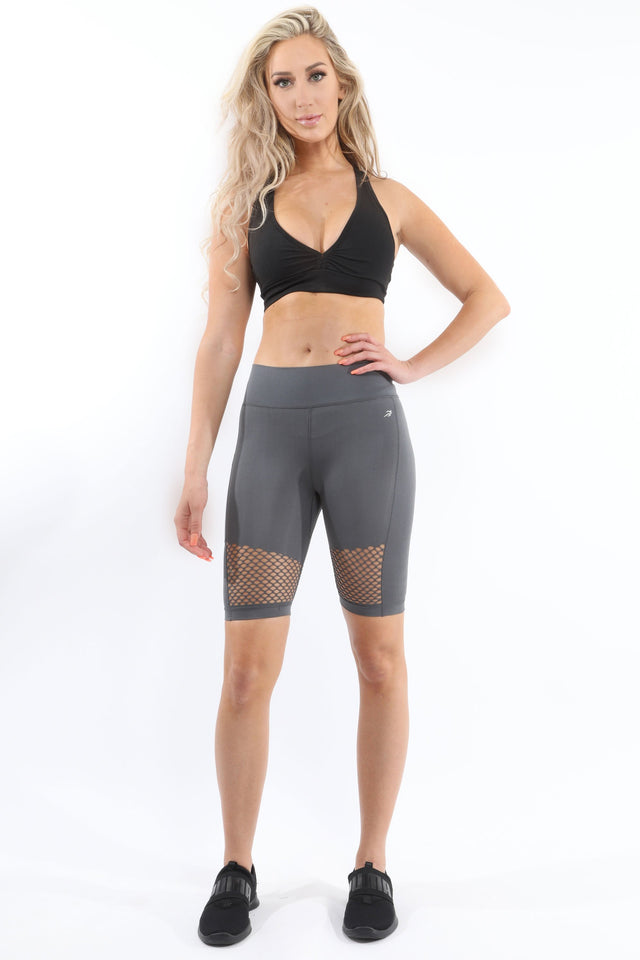 Malibu Seamless Activewear Short Leggings - Grey