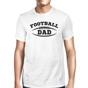 Football Dad Men's White Humorous Design T Shirt for Fathers Day